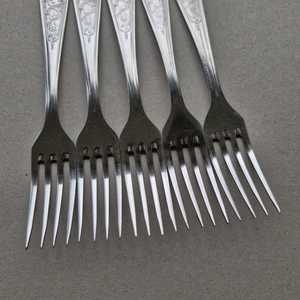 Juego de Tenedores de Acero Inoxidable al por Mayor, Cubertería Metálica Elegante para Suministros de Hotel - Product Image 1