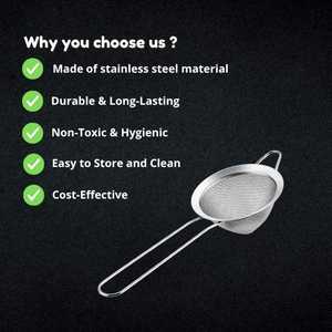 Colador de Té de Acero Inoxidable con Malla Fina, Recipientes para Escurrir, Tetera Portátil Ecológica para Té, Café en Polvo, Alimentos, Material Metálico - Product Image 4