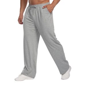 Pantalones Deportivos Gris Claro para Hombre, Talla Grande, de Algodón Grueso con Bolsillos Utilitarios, Estilo Informal para Gimnasio - Product Image 1