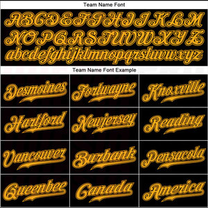 Maillots de baseball pour hommes de haute qualité, uniformes brodés par sublimation, maillot de baseball noir et or authentique, impression de maillot de baseball - Product Image 6