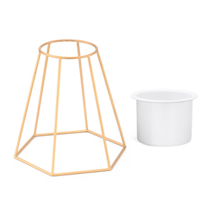 Macetero de Hierro Dorado de Diseño Único y Tamaño Alto, Maceta Artificial para Decoración Lateral de Hogar u Oficina, Producto al Precio Más Bajo - Product Image 6