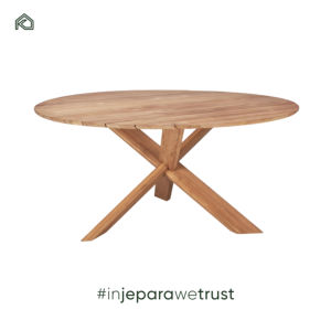 Table à manger pliable 4 places en teck massif, style contemporain moderne, pour intérieur/extérieur, mobilier de salle à manger, maison, hôtel, entrée - Tiro - Product Image 3