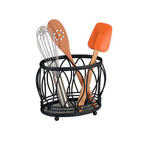 Porte-ustensiles en métal noir au design élégant, le meilleur support pour couverts pour comptoir de cuisine, décoration de salle à manger et de fête - Product Image 1