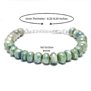 Handmade Unique Design Natural Moonstone <b>Classic</b> Fashionable Strand Bracelet 925 Sterling Silver Smooth Gemstone Women Jewelry - Product Image 2