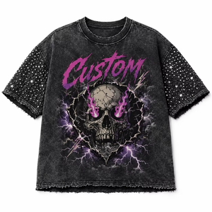Débardeur personnalisé avec graphisme en strass imprimé DTG, 100% coton jersey, tissu doux, design tendance, t-shirt unisexe, vente en gros OEM - Product Image 1