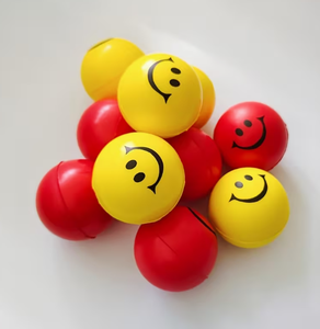 HAWK SPORTS INDUSTRIES Smile <b>Face</b> Cute Soft Toy <b>Exercise</b> Ball PU Portable Fitness Equipment for Muscle Relaxation Body Training - Product Image 4