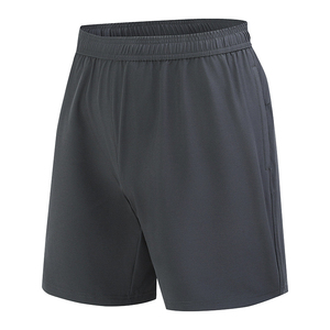 Men's <b>Black</b> 100% Cotton Solid Front Logo Quick Dry Elastic Waist Shorts with Pockets Casual Sport Style - Product Image 6