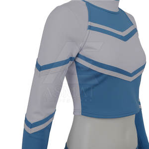 Ensemble de vêtements de danse pour femmes, tissu élastique doux, uniforme de cheerleading pour compétition, kit personnalisable en couleur - Product Image 4