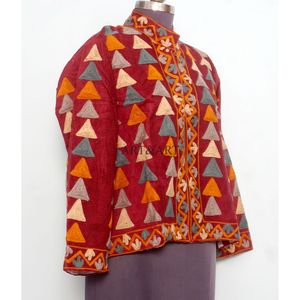 Veste courte brodée à la main en cotisse, style ethnique, pour l'hiver – Vêtements d'extérieur traditionnels et tendance pour femme, vente en gros - Product Image 4