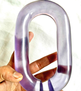 Cadena de eslabones de resina para decoración de pared, cadena transparente con cierre abierto, joyería de acrílico, cadena cubana de plástico para decoración, por MULTI CRAFT - Product Image 6