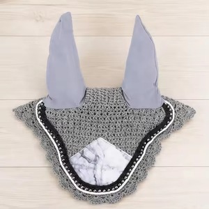 Ensembles de tapis de selle personnalisés pour chevaux, sublimés, respirants, à séchage rapide, pour le saut d'obstacles, avec voiles anti-mouches et bandages de jambe, équipement d'équitation extérieur - Product Image 4