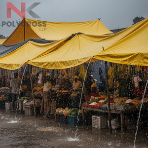 Bâche de protection contre la pluie tissée haute résistance, anti-fuite toutes saisons pour protection extérieure, bâche de marché, abri de marché - Product Image 6