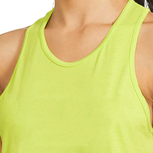 Women's <b>Lime</b> <b>Green</b> O-Neck Sleeveless Knitted Tank <b>Top</b> Casual Solid Color Quick Dry Polyester <b>Vest</b> <b>Top</b> - Product Image 3