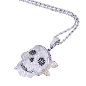 Collar Personalizado de Calavera Pirata Estilo Hip Hop, Joyería Fina, Colgantes y Dijes, Joyería de Moda para Hombre - Product Image 2