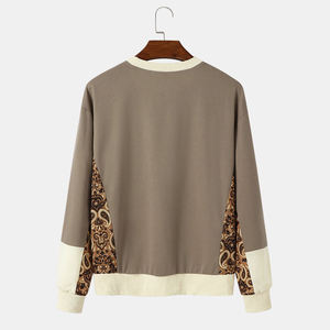 Sudadera de Algodón Grueso de Mezcla Pesada, Cuello Redondo, Cálida, Oversize, Estilo Casual Urbano, Estampado por Sublimación, Manga Larga - Product Image 1
