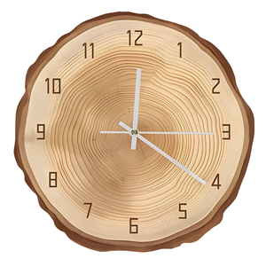 Horloge murale silencieuse en bois pour entrée, console, salle à manger, chambre, ou à poser sur table, décoration artistique, horloge décorative - Product Image 1