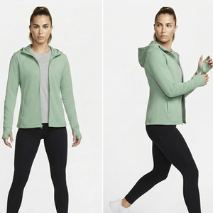 Chaqueta Deportiva con Capucha para Mujer, Manga Larga, Color Sólido, Cierre de Cremallera, Transpirable, Tejida en Poliéster - Product Image 4