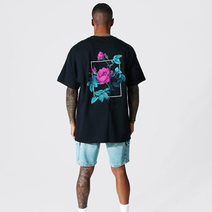 Mens Heavy Breathable 100% Cotton Oversized <b>Half</b> <b>Sleeve</b> <b>T</b>-<b>Shirt</b> with Drop Shoulder High Quality Custom Logo Design Solid Pattern - Product Image 5