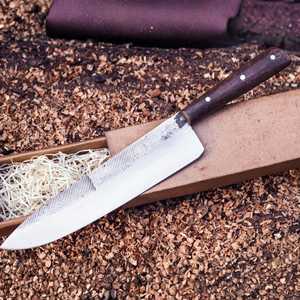 Cuchillo de Chef Artesanal de Acero Forjado de Alto Carbono de Ocho Pulgadas con Mango de Micarta, Cuchillo de Cocina Artesanal - Product Image 6