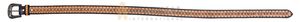 Cinturón de Cuero de Grano Completo Estilo Occidental con Patrón Geométrico y Hebilla Plateada, Cinturón Casual para Hombre con Diseño Impreso Duradero - Product Image 3