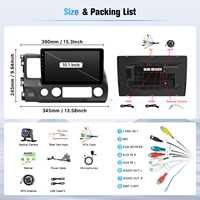 Navigation GPS 10.1 "Multimédia Android Autoradio Lecteur MP3 pour HONDA CIVIC 2006 2007 2008 2009 2010 2011 Version Américaine