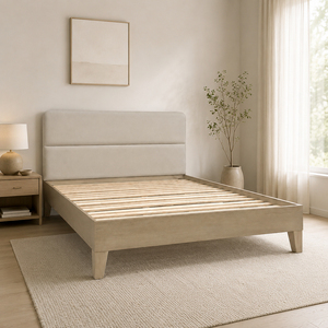 OEM/ODM Furniture Manufacturer Wooden Beds <b>Frame</b> Minimalist Design Solid <b>Oak</b> Wood Platform Bed Vietnam Bedroom Furniture - Product Image 1