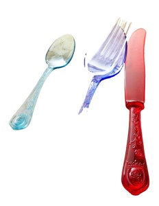 Juego de servidores de ensalada de Resina 100% hechos a mano con cuchara de helado vibrante para uso doméstico u hotelero para regalos de negocios - Product Image 6