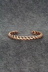Copper Feather Cuff <b>Bracelet</b> Vintage Adjustable Unisex Jewelry Antique Copper Plated women hand wear copper <b>healing</b> - Product Image 4
