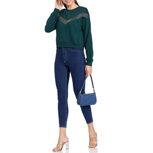 เสื้อสเวตเชิ้ตผู้หญิงลำลองแบบใหม่ สีส้ม ผลิตจากผ้าฝ้ายโพลีเอสเตอร์ 100% เสื้อสเวตเชิ้ตแฟนซีสำหรับผู้หญิง บริการ OEM - Product Image 4