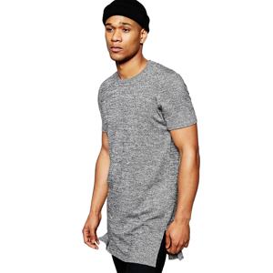 Camiseta de Punto Ligera para Hombre, Diseño de Cuello Redondo con Aberturas Laterales, Talla Grande, Sostenible - Product Image 1