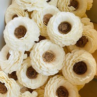 VADEE SOLA WOOD FLOWER Model 001 Pengganti Bunga Ranunculus Putih Berkelanjutan untuk Reed Diffuser Buatan Tangan