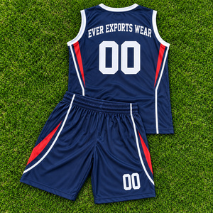 Maßgeschneidertes Basketball-Team-Kit mit V-Ausschnitt Ärmellosem Trikot Gebogener Seitengrafik und Elastischer Taille Passende Shorts - Product Image 3