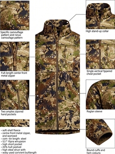 Traverse Winter Soft Shell Spandex/Nylon Heavyweight Windproof Breathable Fleece base Hunting base Layer Men's Full Sleeve <b>Camo</b> - Product Image 5