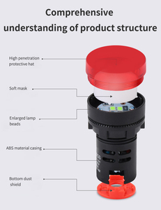 AD16-22DS High Brightness <strong>LED</strong> Power <strong>Indicator</strong> <strong>Lamps</strong> Panel Mount 22mm 12V 24V 220V 380V AD16 Pilot Lights Signal Plastic - Product Image 4