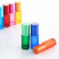 Bouteille de parfum à bille de haute qualité de 8ml 10ml, huile essentielle de parfum, boule roulante en verre, bouteille vide de café rose