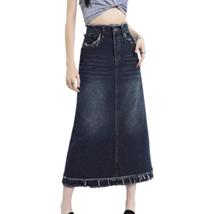 Women Pleated Midi <b>Skirt</b> High Waist A Line <b>Elastic</b> Waist Casual Office Fashion <b>Skirt</b> Wholesale - Product Image 2