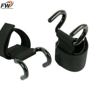 Crochets de musculation OEM (paire) avec support de poignet et sangle de maintien pour hommes et femmes, crochets plats en néoprène rembourrés de 8 mm, prix bas - Product Image 4