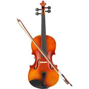 Set Violino Acustico GV100 1/4 con Custodia, Arco, Resina, Accordatore, Supporto Spalla, Fondo e Fasce in Compensato Naturale per Studenti con 4 Corde - Product Image 1