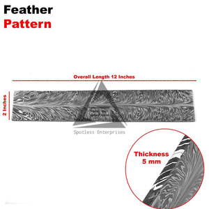 Wholesale High Grade Damascus Blank Billets Top Performance Custom Made Damascus Blank Billets - Product Image 4