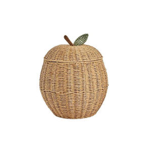 Juguete Ecológico de Manzana y Pera Hecho de Mimbre Pintado, Cesta Colgante - Product Image 3