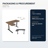 Bureau assis-debout électrique commercial en bois avec contrôleur de mémoire, capacité de charge de 100 kg, personnalisation d'angle pour projets de bureaux modernes