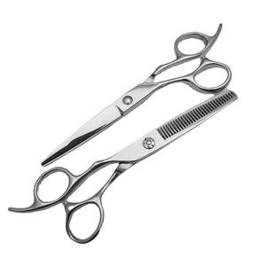 Ciseaux de coiffure professionnels pour salon de barbier, en acier inoxydable, tranchants, à lame de rasoir, pointe arrondie, multicolores, personnalisation de la marque - Product Image 4