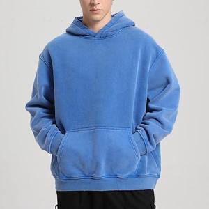 Sweat-shirt unisexe surdimensionné épais à capuche effet délavé vintage pour homme, style streetwear décontracté pour l'hiver - Product Image 1
