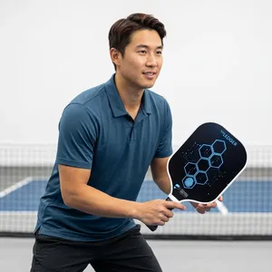 ไม้พายพิกเคิลบอลแบบพกพา Pickleball United LEDGER ขนาด 16 มม. ทำจากไฟเบอร์กลาส ดีไซน์รู 40 รู สำหรับฝึกซ้อมกลางแจ้ง ตกแต่งรูพร้อมโลโก้ตามสั่ง - Product Image 4