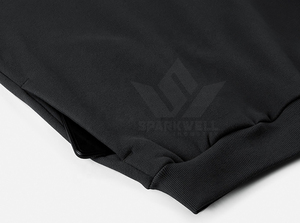 Sweat à capuche en coton surdimensionné personnalisé avec logo numérique pour homme, couleur unie, respirant, en molleton bouclette anti-boulochage, idéal pour l'automne - Product Image 4