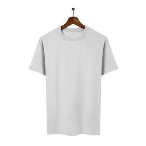 เสื้อยืดคอกลมแขนสั้นผู้ชายคุณภาพสูงแบบสั่งทำพิเศษ OEM ผ้าฝ้าย 100% ทรงปกติ สีพื้น ผ้าเจอร์ซีย์ถักแบบเรียบ - Product Image 4