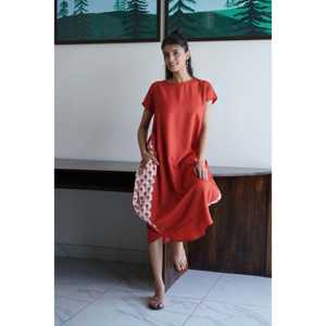 Vestido Informal con Nudos de Coral Fintastic - Product Image 4
