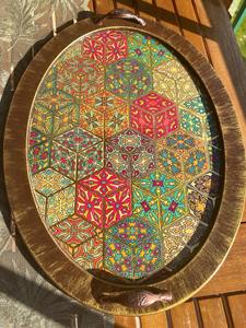 Bandeja de Madera Estampada de Tamaño Estándar, Bandeja de Madera Estampada Multicolor para Cocina y Comedor, Plato Decorativo para el Hogar al por Mayor - Product Image 5