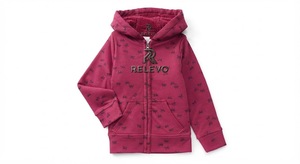Relevo Hooded Zip-Up <b>Sweatshirt</b> <b>Pink</b> Bow Print Regular Fit Unisex Casual Autumn Wear - Product Image 4