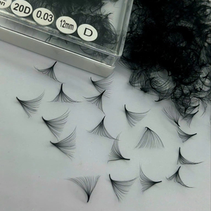 การต่อขนตาปลอมแบบแคบสีดำด้าน CC /ddd/m/m/L แบบมืออาชีพที่มีปริมาณมาก20D - Product Image 4